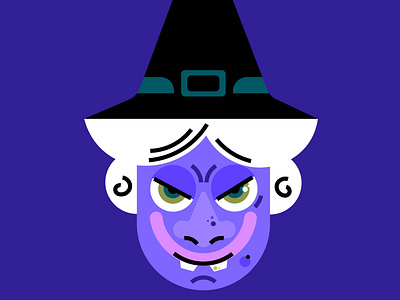 Scary Witch 2d character concept design illustration vector visual