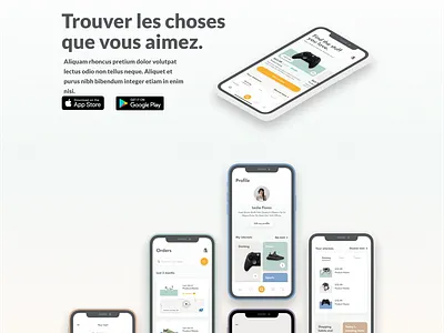 Hanoutna App Landing Page Design app design branding figma landing page ui