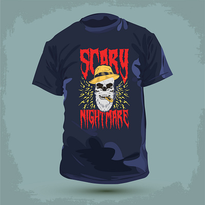 Scary Nightmare t-shirt design 3d animation branding design graphic design illustration logo motion graphics pod tshirt tshirt design tshirt designer ui