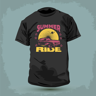 Summer ride t-shirt design 3d animation branding design graphic design illustration logo motion graphics pod tshirt tshirt design tshirt designer