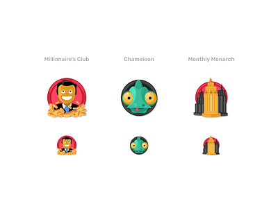 Colored icons for a game project achievements casino design figma game icon icondesign icons illustration medals reward ui vector