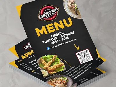 LUCKYRIDES MENU branding design graphic design poster