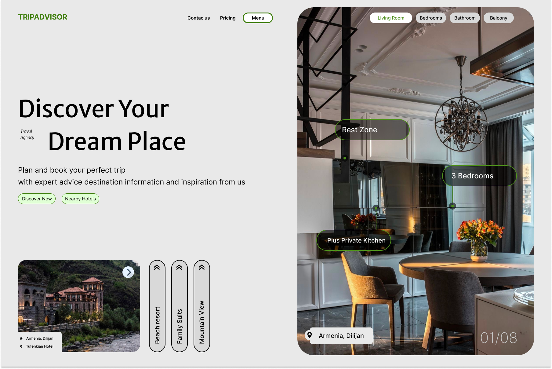Travel Agency/ Web Page , Plan your Trip with us. booking web landing page travel agency trip planner ui ux web