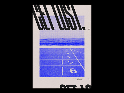 GET LOST /436 clean design modern poster print simple type typography