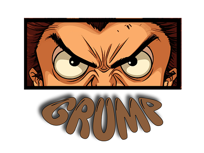 Grump Eyes Logo branding graphic design logo