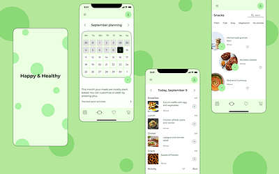 App "Happy and Healthy" design app brand development color graphic design logo ui ux vector web design