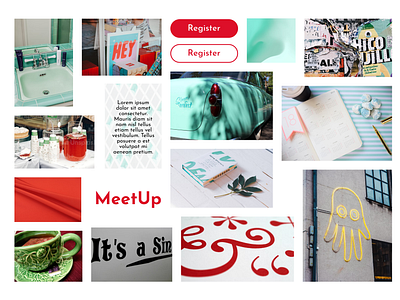 MeetUp`s Landing Page Moodboard branding graphic design landing page logo mood moodboard ui uiux