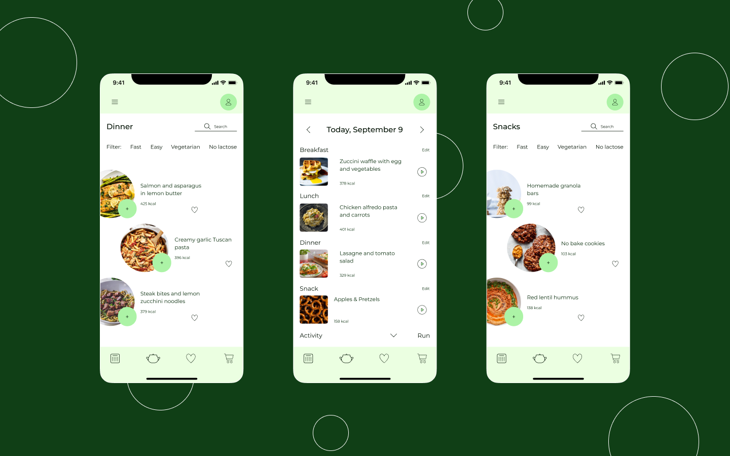 Example of App "Healthy and Happy" design