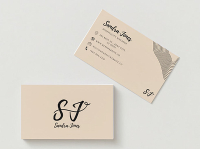 Minimalist HOSPITALITY Business Card branding graphic design