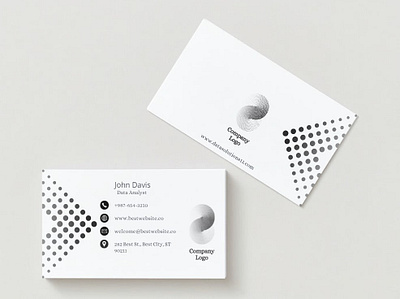 Black & White IT Business Card branding graphic design