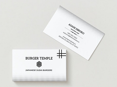 Black & White FOOD Business Card branding graphic design