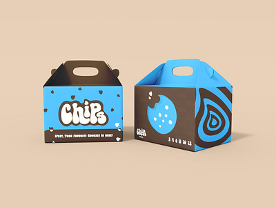 "CHIPS" Box Mockup branding design graphic design logo product design typography