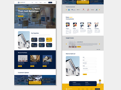 Colossal Art Construction & Architect UI Website branding construction website graphic design ui ux website