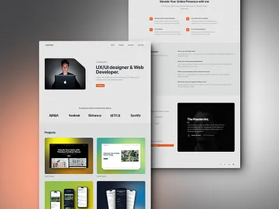 Modern Portfolio: Your Creative Showcase modern design portfolio ui ux