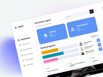 LMS Student Dashboard dashboard lms uiux web design