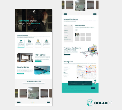 Colarof Glassboard Office Furniture UI Website branding graphic design office website ui uiux ux web web profile website