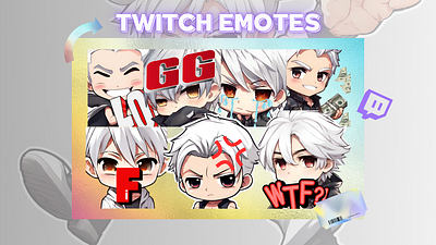 Twitch emotes animation banner branding emotes graphic design logo motion graphics overlay twitch twitch emotes