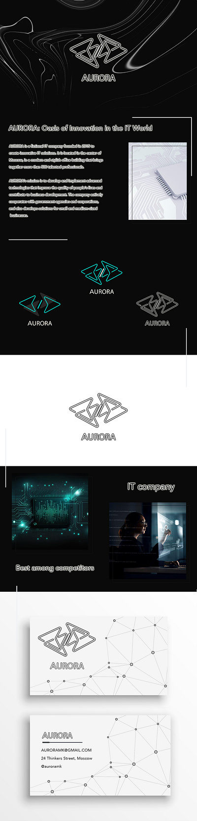 AURORA - IT COMPANY DESIGN adobe illustrator adobe photoshop branding design graphic design icon illustration logo psd typography vector