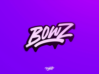 Bowz animation bowz brand branding cannabis drip dripping graffiti illustration letter lettering logo motion purple street