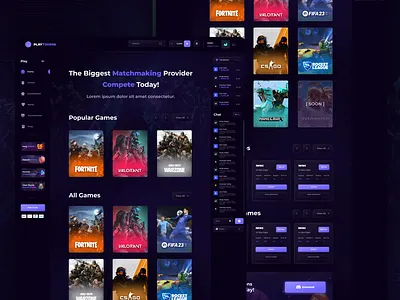 Full Website Design for PlayTokens design figma gaming ui ux vector website