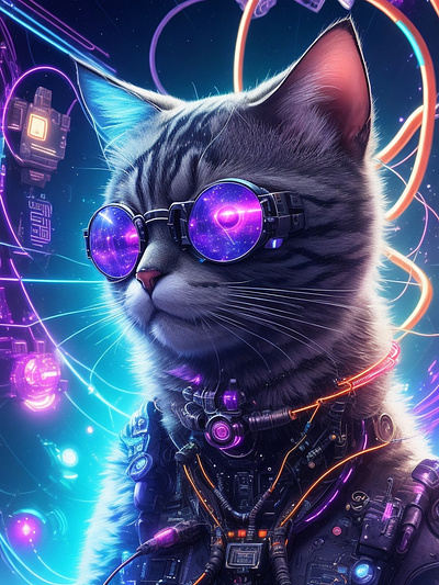 Cyberpunked Feline