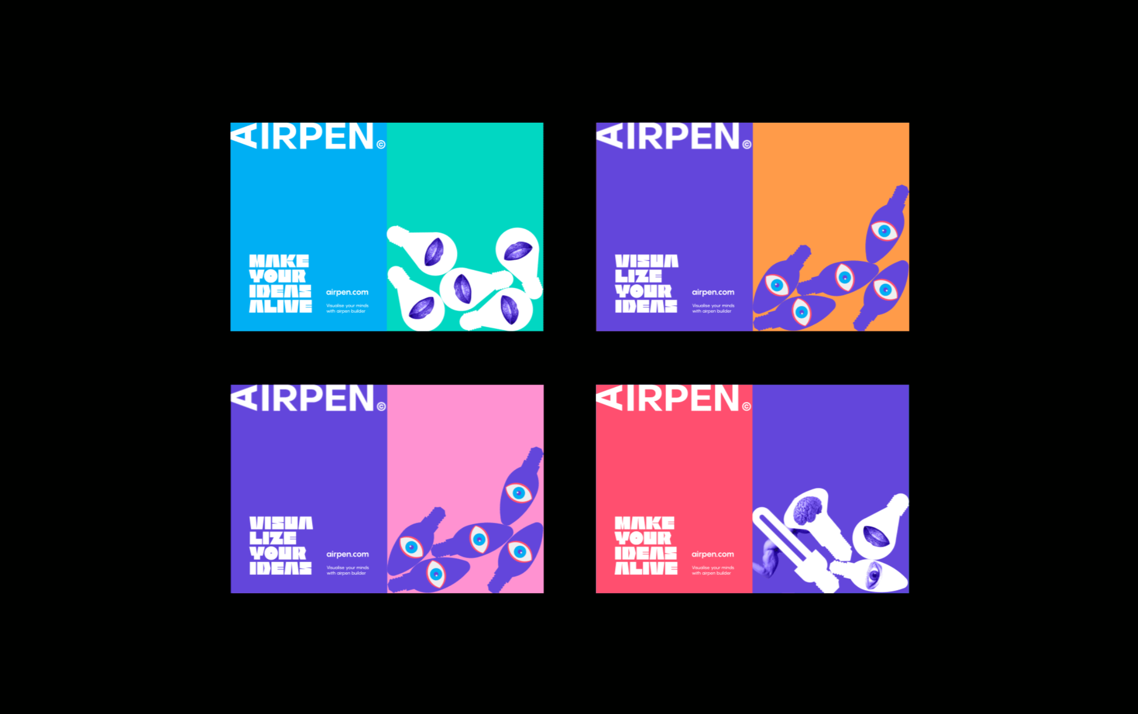 Animated illustrations for Airpen airprn animated logo animation brand identity branding composition creative creative brand identity graphic design illustrations lamp logo motion motion graphics poster typography