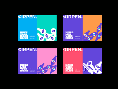 Animated illustrations for Airpen airprn animated logo animation brand identity branding composition creative creative brand identity graphic design illustrations lamp logo motion motion graphics poster typography