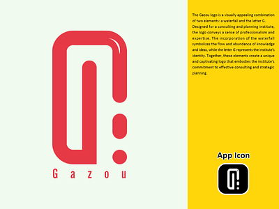 Gazou Logo app icon branding combination g graphic design icon logo logo design ui water fall waterfall waterfall logo
