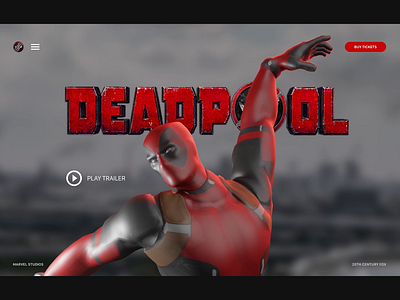 Deadpool 3 movie landing page concept by John Murphy on Dribbble