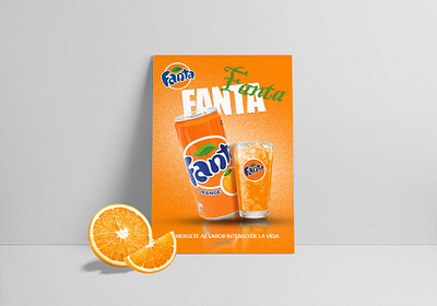Fanta advertising fanta fruit drink graphic design marketing photoshop poster design