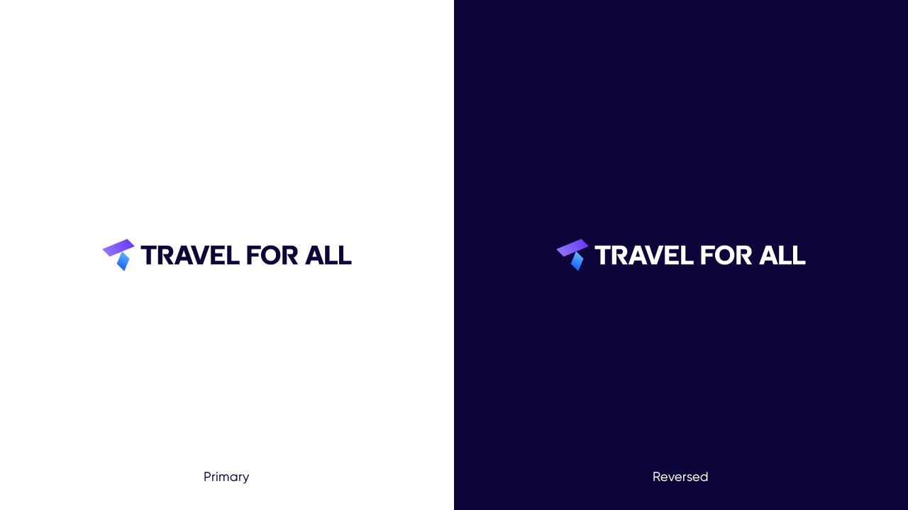 Travel for ALL branding graphic design logo