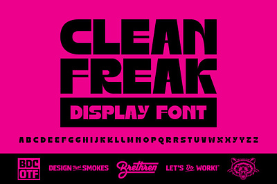 Clean Freak Display Font Free Download clean display font sans serif type typography vector