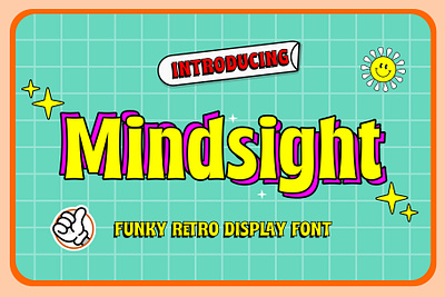 Mindsight Funky Retro Display Font condensed display flare funky sans typographic