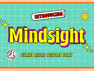 Mindsight Funky Retro Display Font condensed display flare funky sans typographic