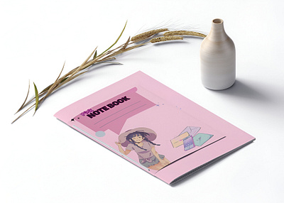 Pink Girl Notebook-Amazon KDP Notebook Cover & Interior amazonkdp branding coverinterior design illustration notebook