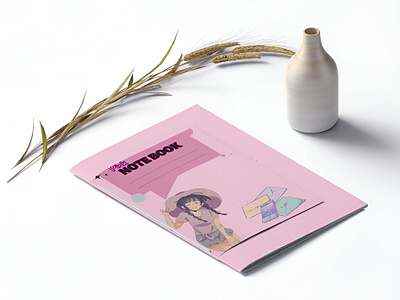 Pink Girl Notebook-Amazon KDP Notebook Cover & Interior amazonkdp branding coverinterior design illustration notebook