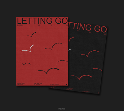 LETTING GO POSTER graphic design poster typeface typography