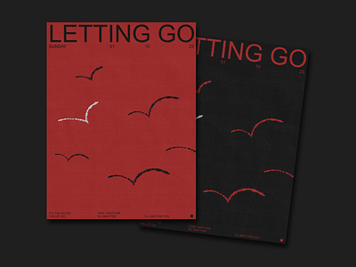 LETTING GO POSTER graphic design poster typeface typography