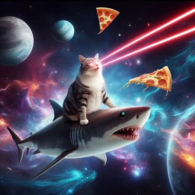 Foo Fighters, but for pizza. And Cats. And sharkmobiles. ai caturday dall e jeremiah labrash