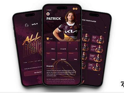 Broncos Player Profile Analysis Concept App broncos graphicdesign speeddesign uidesign