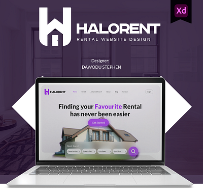 Halorent Rental Website branding graphic design motion graphics ui