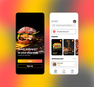 Food Delivery App food app mobile app design ui uiux uiux design