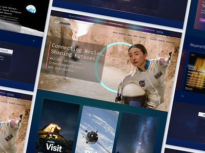 Marketing Homepage | Space Travel Website branding design design system graphic design space space travel typography ui ux uxui web design