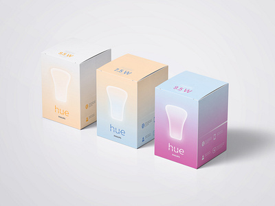 Philips HUE - Packaging Design 2d design adobe illustrator adobe photoshop branding color graphic design illustration logo mockup modern packaging design product design rebrand