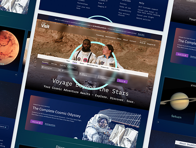 Product Homepage | Space Travel Website branding design graphic design space space travel typography ui ux uxui web design