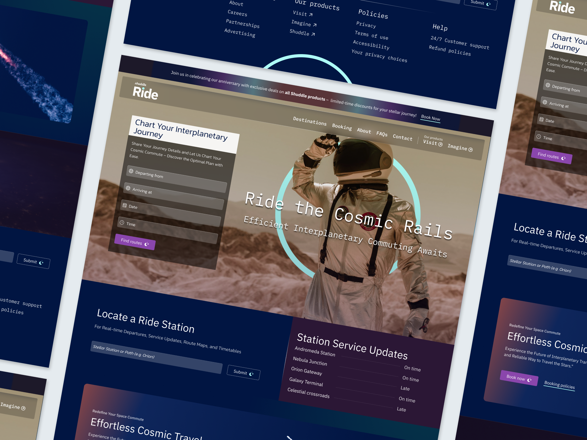 Product Homepage | Space Travel Website branding components design design system graphic design hero space space travel typography ui ux uxui web design