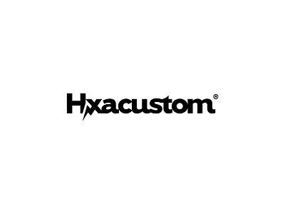 "Hxacustom" Wordmark Streetwear Logo Concept typographyexperts