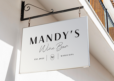 Mandy's Wine Bar Logo brand branding graphic design logo restaurant