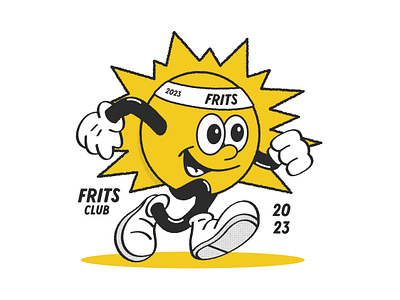 FRITS Club 2023 cartoon design logo mascot rubberhose