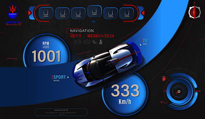 Maserati - Mars-UI-Design 3d animation branding car car dashboard cluser graphic design logo motion graphics ui